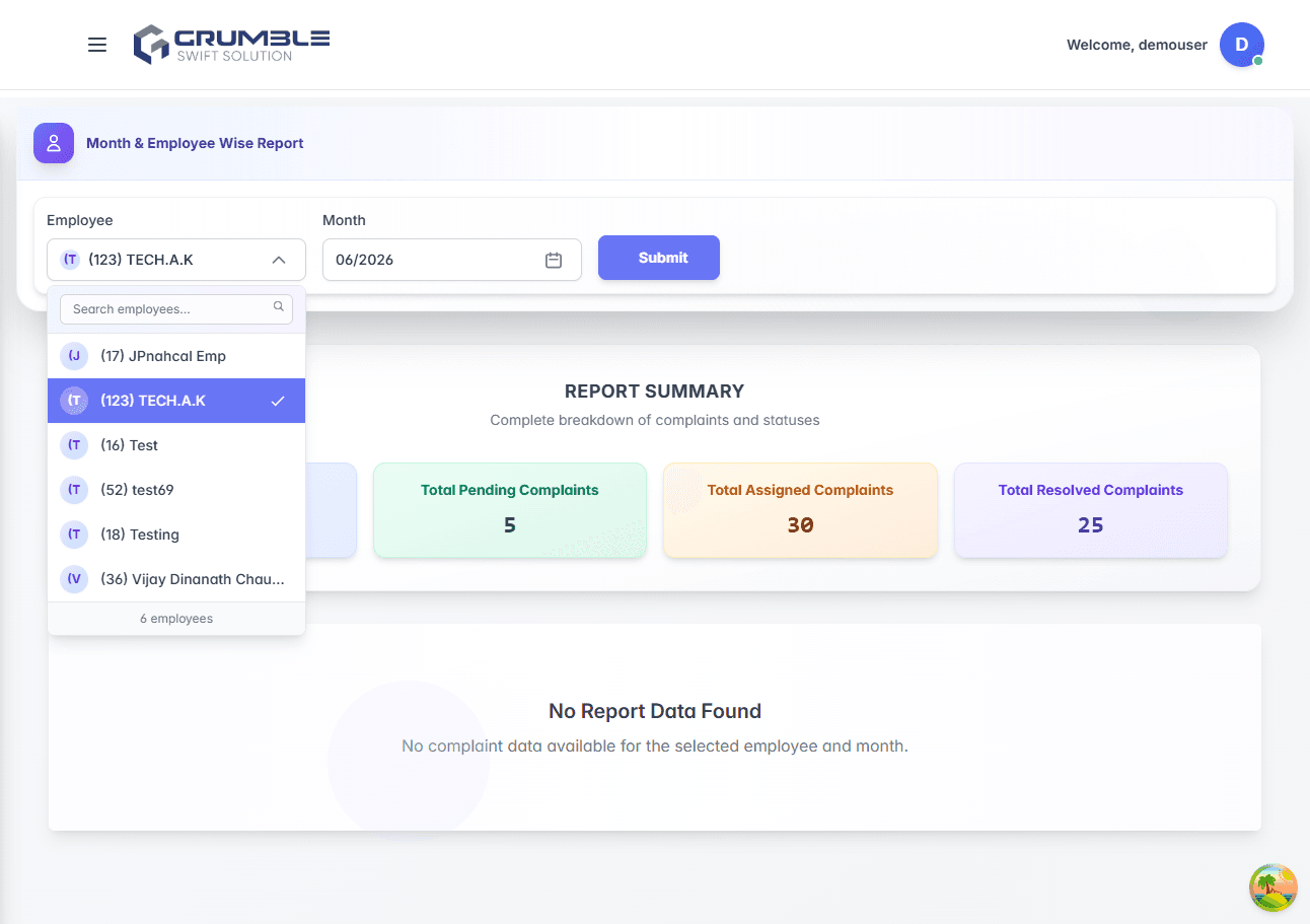 Reports preview